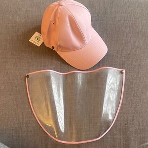 Pink Cap with Face Shield